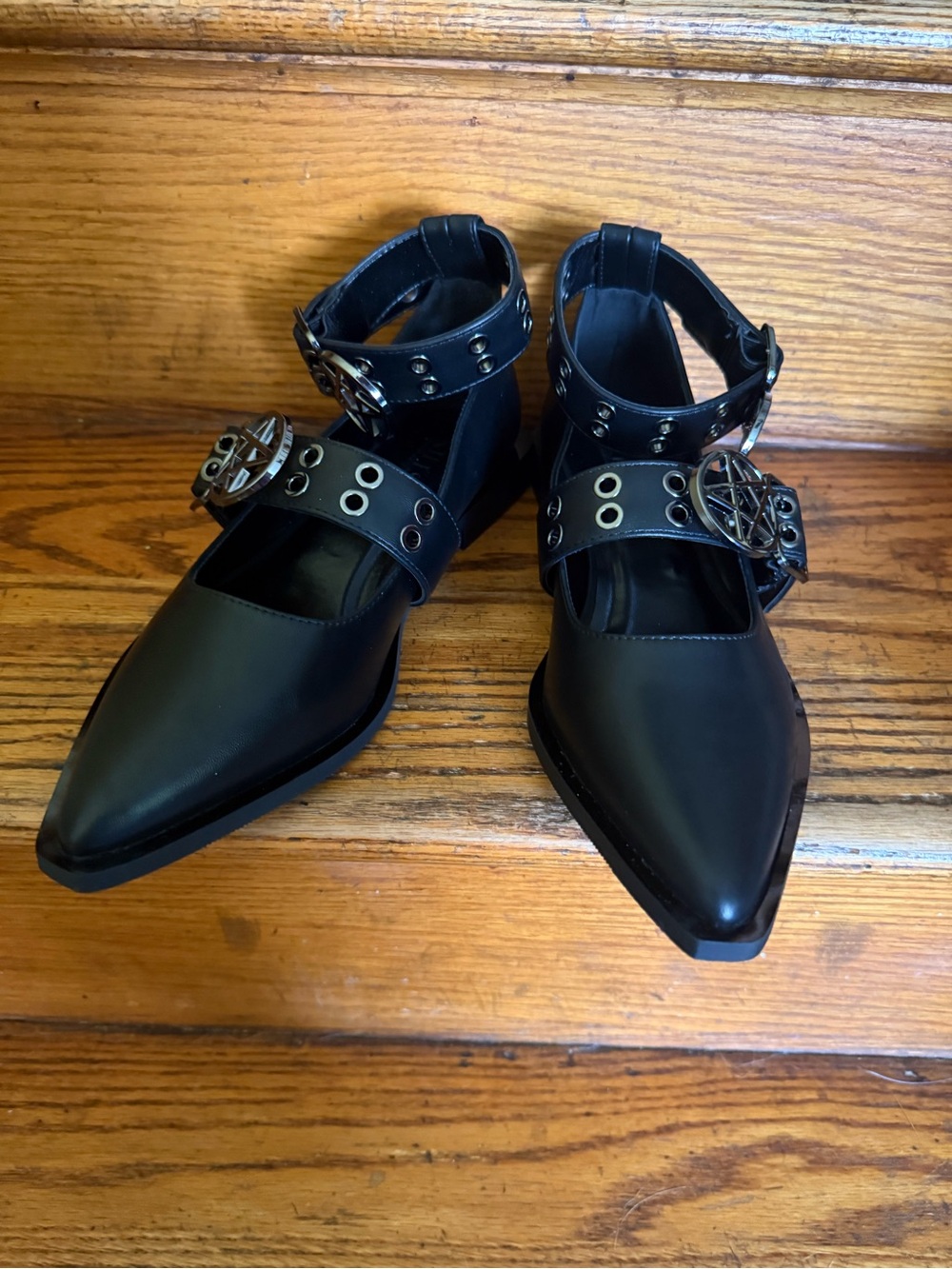 NEW! Killstar Black Pentanoctis Pointed Flats size 7